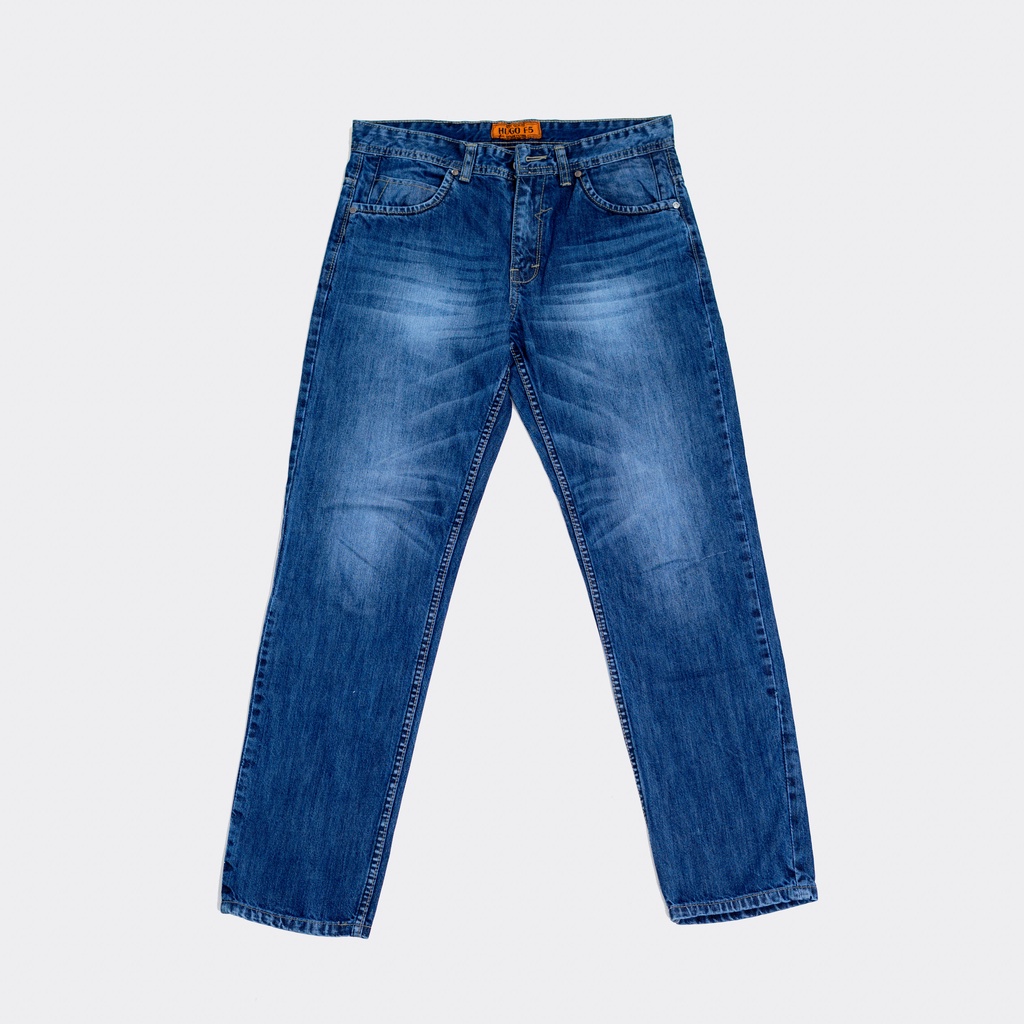 Jual RCK CO Celana Jeans Standard Panjang Pria Blue Whisker Denim