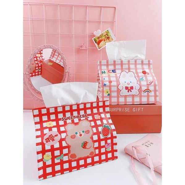 Jual Dy Pack Premium Pu Leather Korea Tissue Box Kotak Tisu Karakter