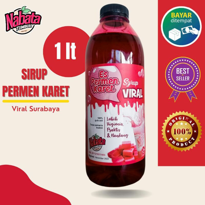 Jual Syrup Permen Karet Viral Surabaya Liter Shopee Indonesia