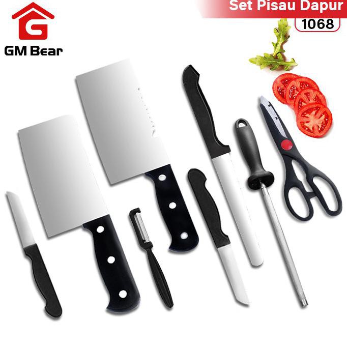 Jual Gm Bear Set Pisau Dapur Isi Pcs Pisau Set Pcs Shopee