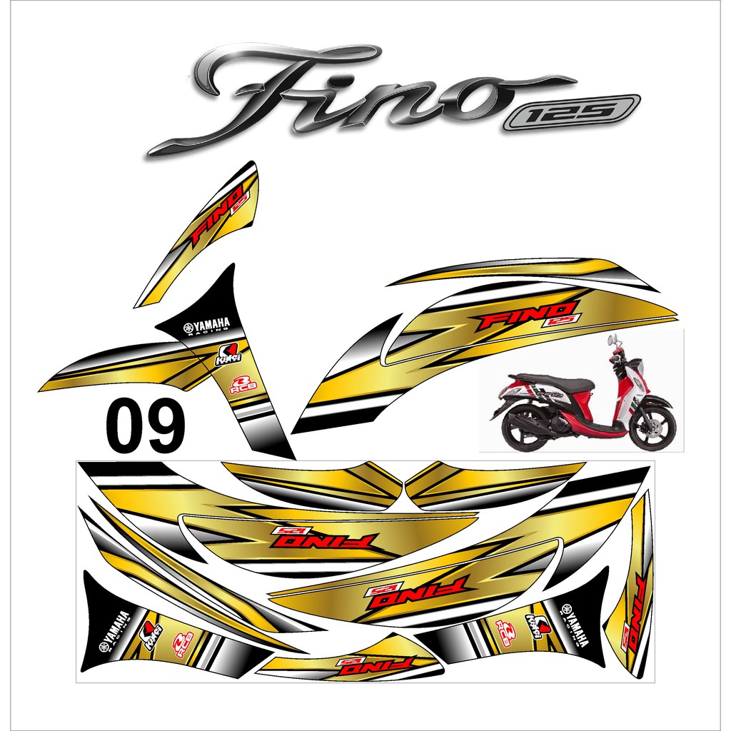 Jual Stiker Sticker Striping Lis Variasi Yamaha Fino Semi Full Keren