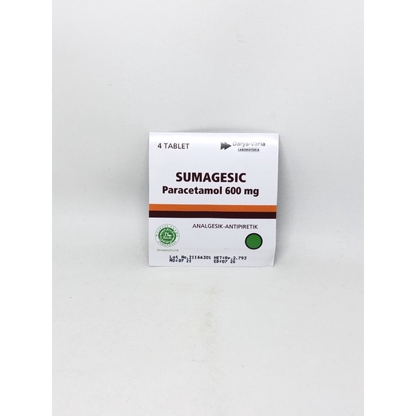 Jual Sumagesic Tablet Paracetamol 600 Mg Pereda Nyeri Isi 1 Strip 4