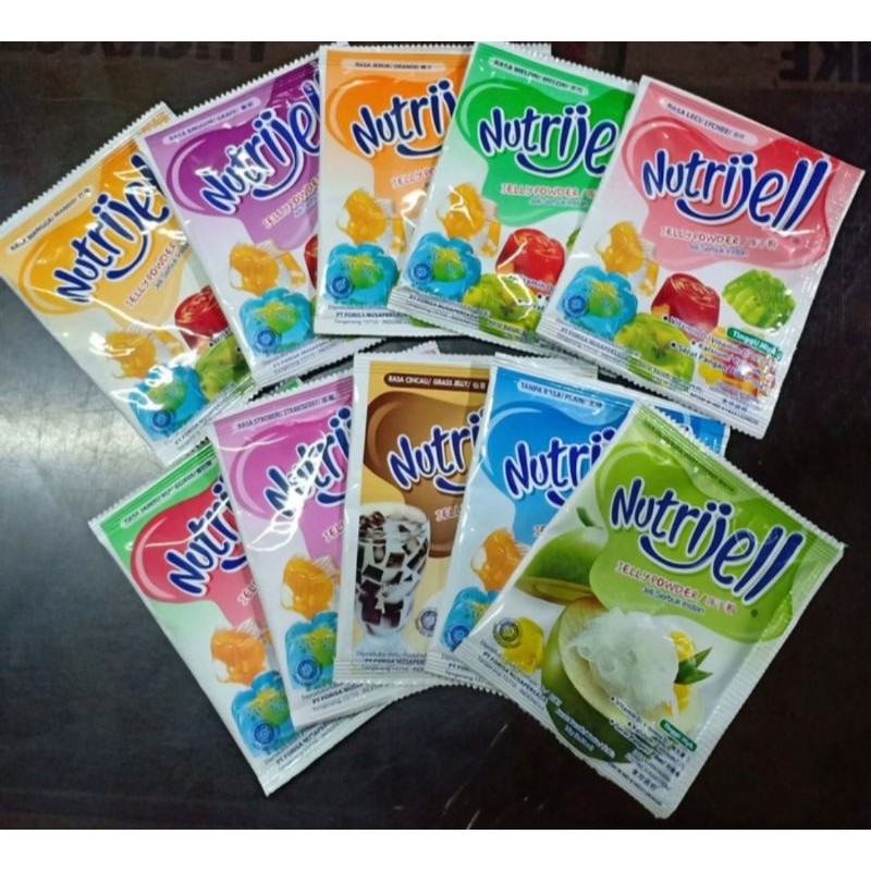 Jual Nutrijell Jelly Powder 10 Gr Tersedia 5 Varian Rasa Yg Bisa