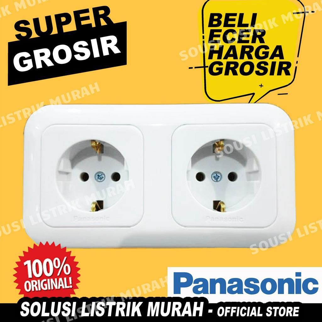 Jual Panasonic IB Stop Kontak Double Non CP Putih Inbow Tanam WEJP