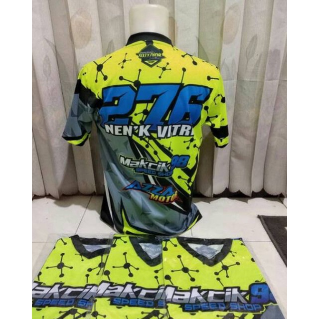 Jual BAJU KAOS JERSEY RACING COSTUM DRAG BIKE MOTOR BALAP TRIAL CROSS