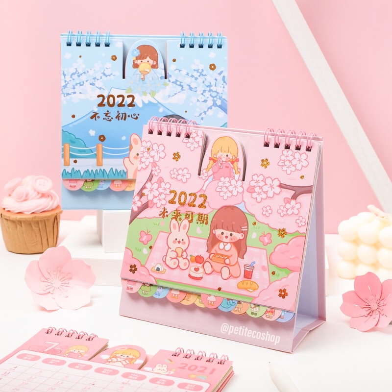 Jual Japan Girl Cute Calendar Kalender Meja Duduk Lucu Shopee