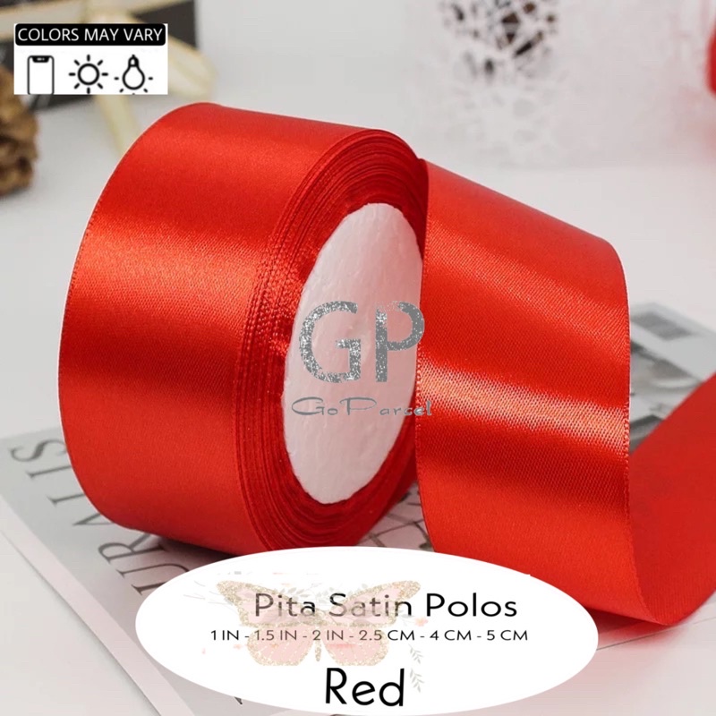 Jual 3 Meter PITA SATIN POLOS 11 2 IN 4 CM SILK SATEEN