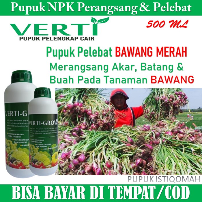 Jual Verti Grow Pupuk Pelebat Bawang Merah Verti Grow Pupuk