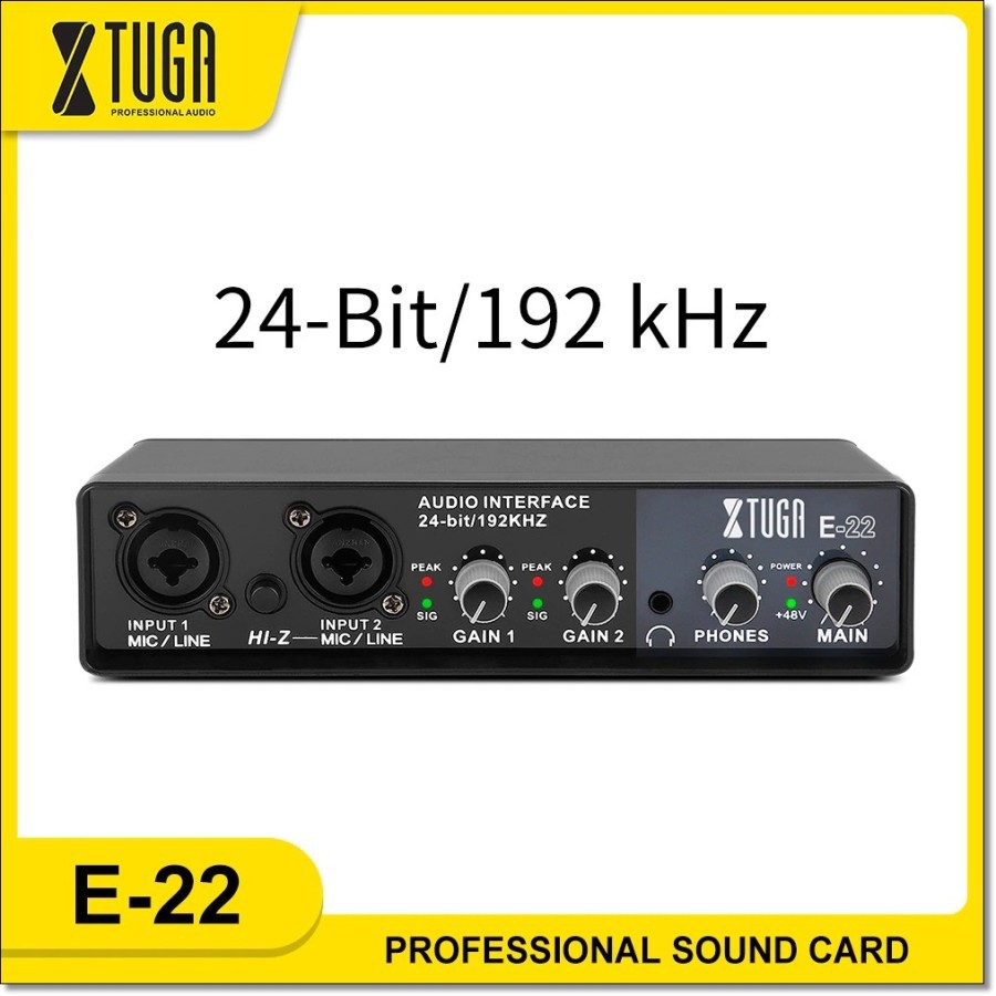 XTUGA E22 Audio Interface Professional Sound Card 60 OFF