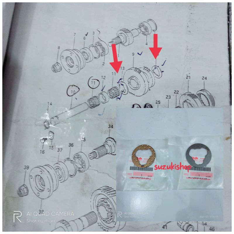 Jual Suzuki Sgp Ring Washer Shaft Transfer Case Tc Suzuki Jimny Katana