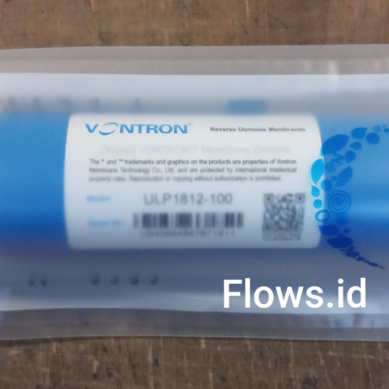 Jual Membran RO Vontron 100 GPD Membrane ULP 1812 100 Reverse Osmosis