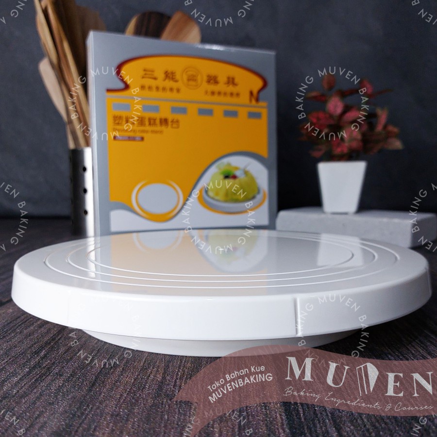 Jual SAN NENG REVOLVING CAKE STAND 26 CM MEJA PUTAR ROTARY TRAY