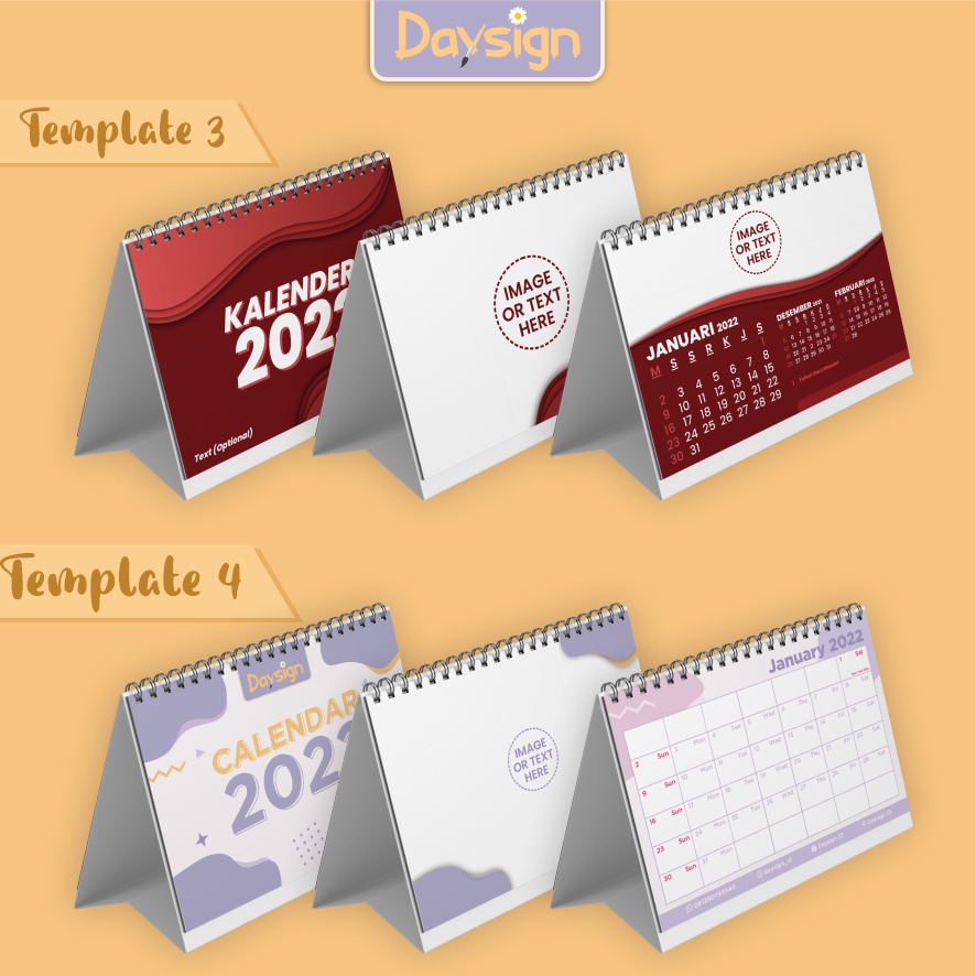 Jual Kalender Meja Kalender Duduk Desk Calendar Kalender Custom