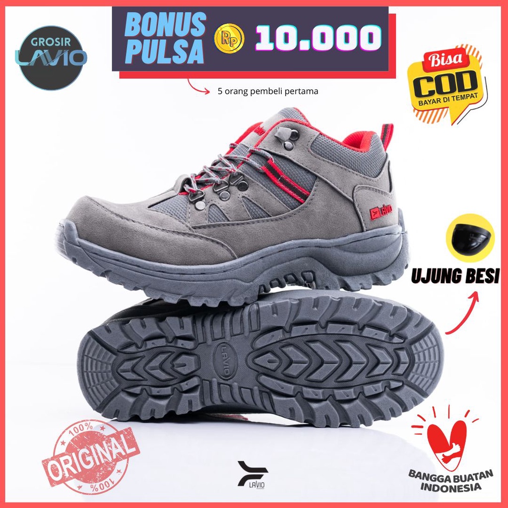 Jual Sepatu Safety Pria Keren Lavio Geneva Sefty Ujung Besi Septi Cowok