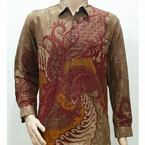 Jual Hem Kemeja Pria Batik Jumbo L L Lengan Panjang Atasan Baju Batik