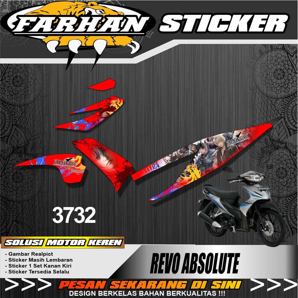 Jual F Striping Sticker Revo Absolute Semifull Stiker Motor Honda