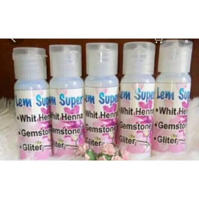 Jual Lem Super White Henna Lem Glitter Lem Gems Super Kuat Shopee