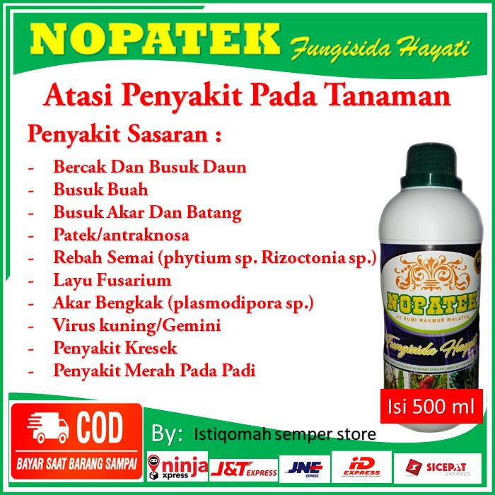 Jual Obat Hama Penyakit Tanaman Paling Ampuh Nopatek Fungisida Hayati