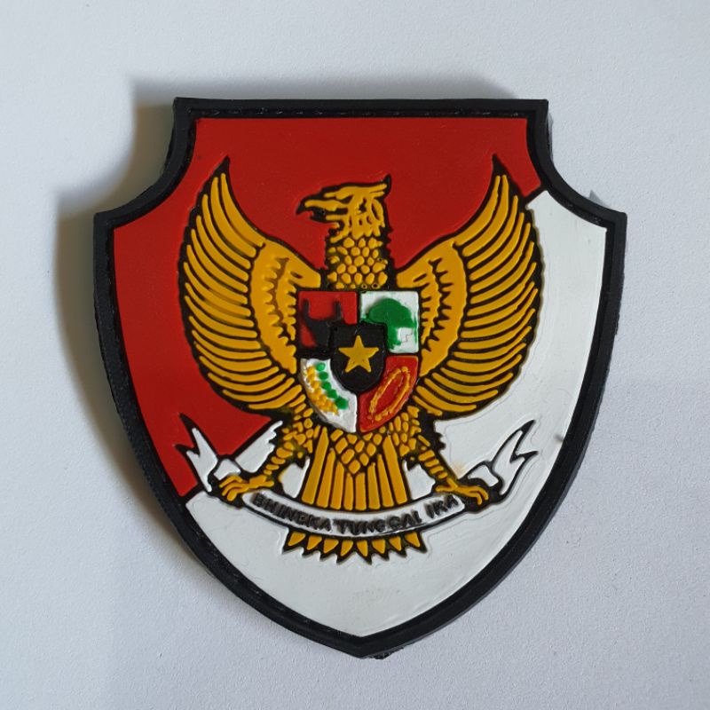 Jual Patch Rubber Logo GARUDA PRISAI DASAR MERAH PUTIH Tempelan