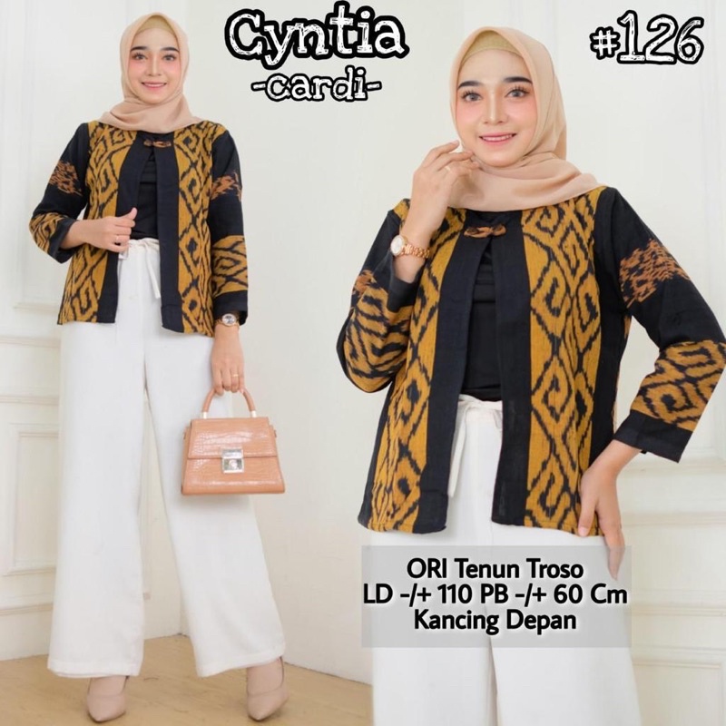 Jual Cyntia Ori Tenun Troso Kemeja Troso Blazer Troso Cardi Troso