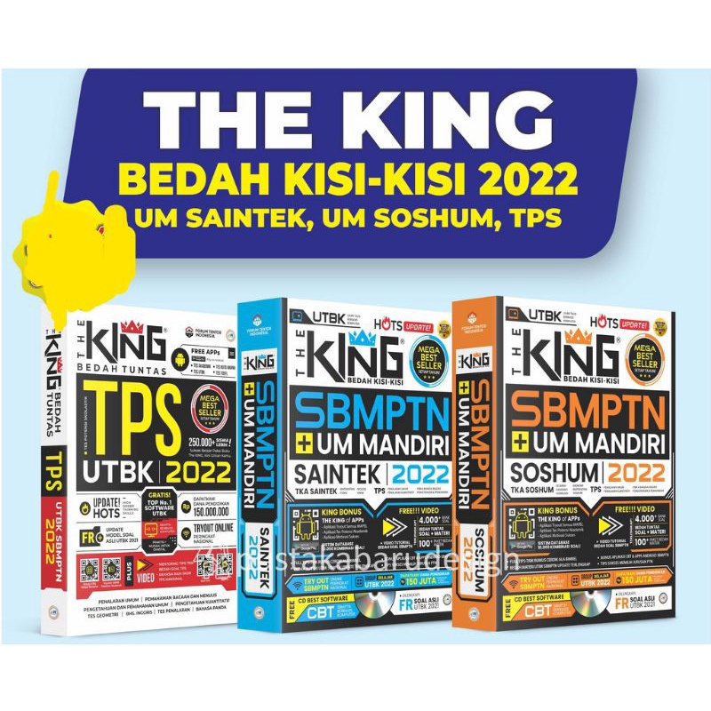 Jual Paket Buku The King Sbmptn Saintek Soshum Tps Utbk Shopee