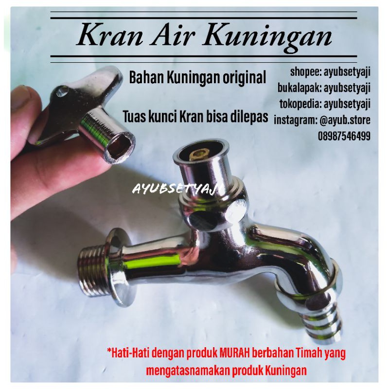 Jual Kran Air Kuningan ORIGINAL SOLID Brass Keran Tembok Kran Taman Sil