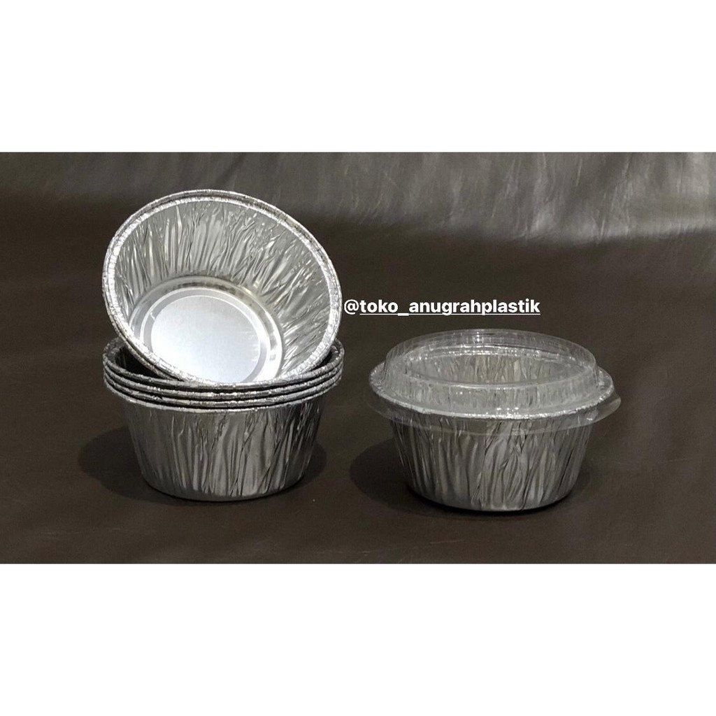 Jual ALUMINIUM FOIL CUP BULAT DIAMETER 7 8 CM TUTUP MIKA RX 14081