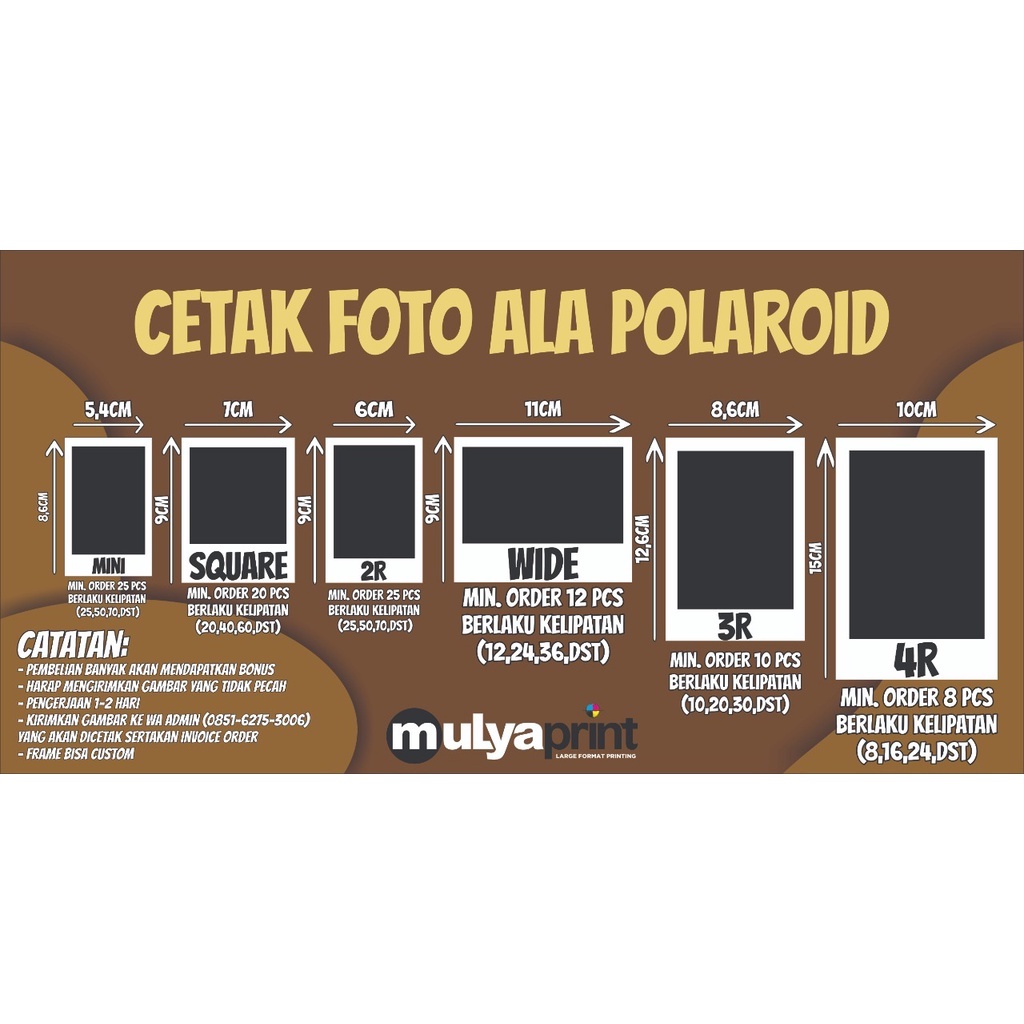 Jual Cetak Foto Murah Ala Polaroid Dan Photocard 2R 3R 4R Square