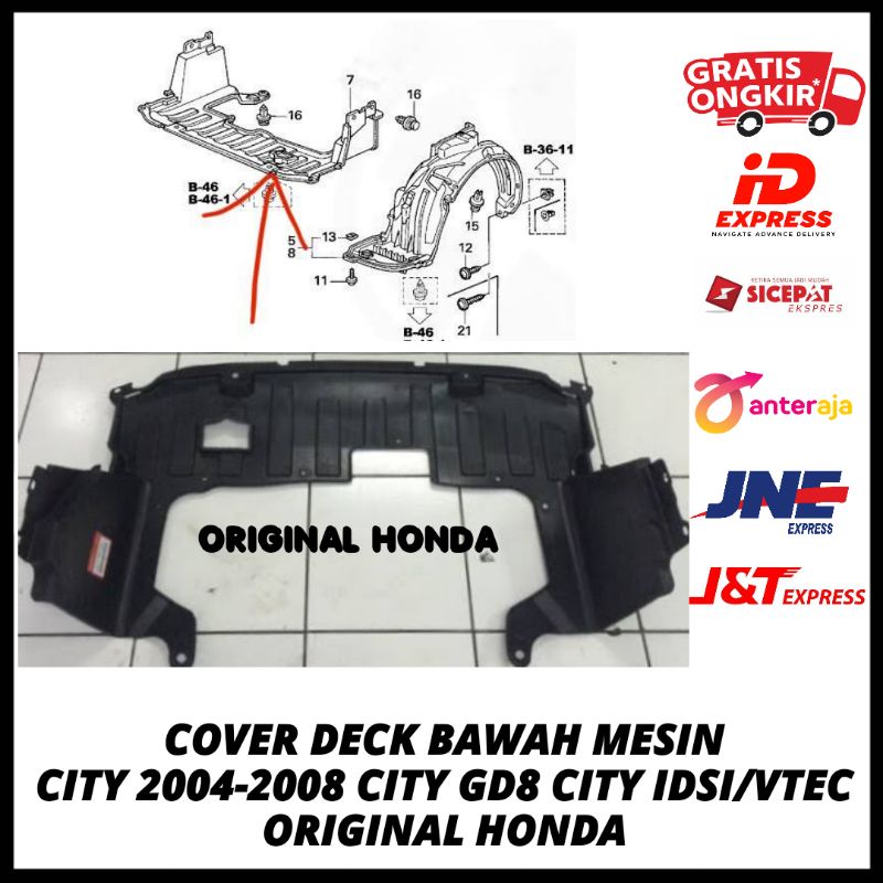 Jual Cover Tutup Dek Deck Bawah Mesin City 2004 2005 2006 2007 2008