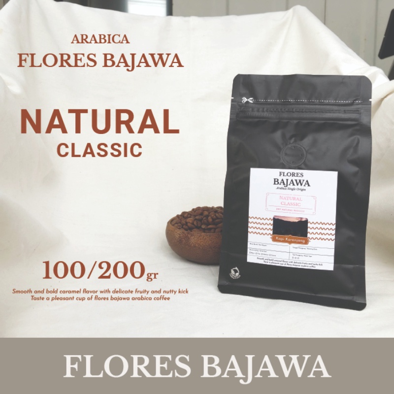 Jual Arabica Flores Bajawa Natural Classic Kopi Bean Bubuk Gr