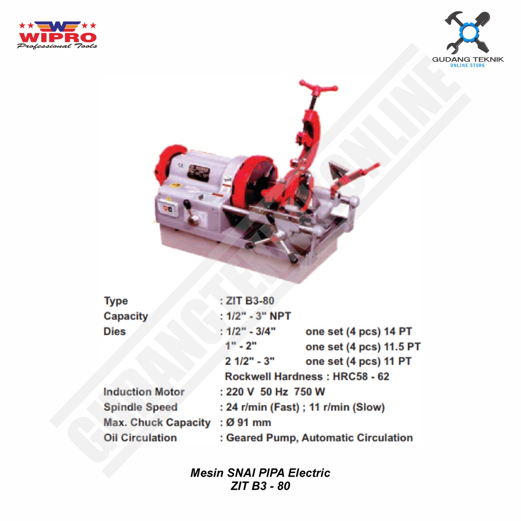 Jual Mesin Snai Pipa Listrik Wipro Zit B Snai Senai Pipe Electric