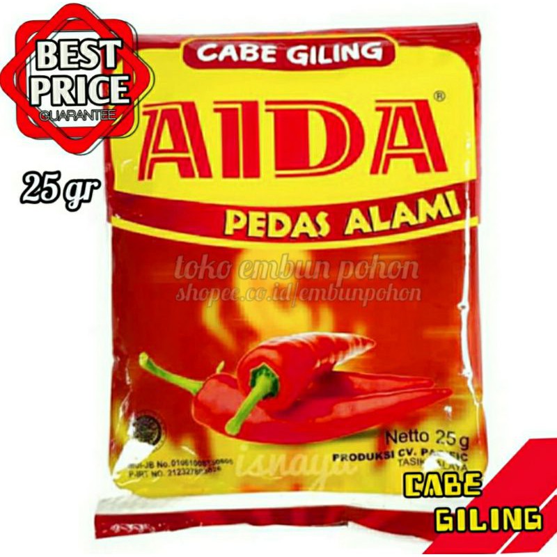 Jual BUBUK CABE MERK AIDA 25 GR Shopee Indonesia