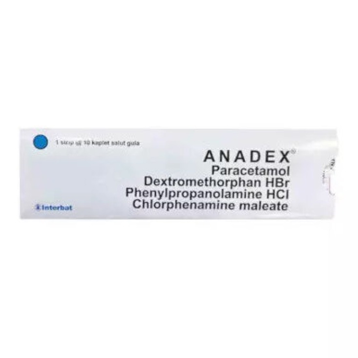 Jual ANADEX Strip Obat Demam Batuk Pilek Flu Isi 10 Tablet Shopee