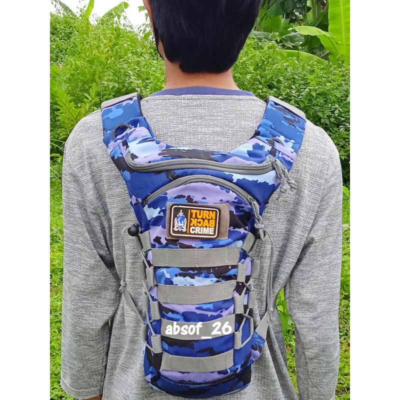 Jual Tas Loreng Biru Tas Sepeda Army Tas Gowes Tni Ransel Punggung