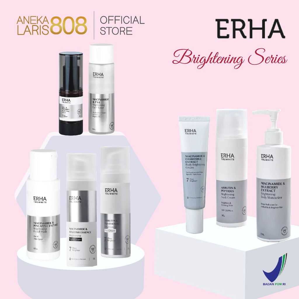 Jual Erha Truwhite Brightening Pemutih Wajah Day Night Serum Toner