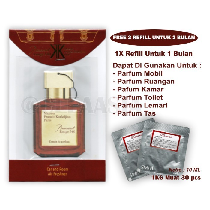 Jual Deskripsi Parfum Gantung Kertas Mobil Ruangan Baccarat Rouge