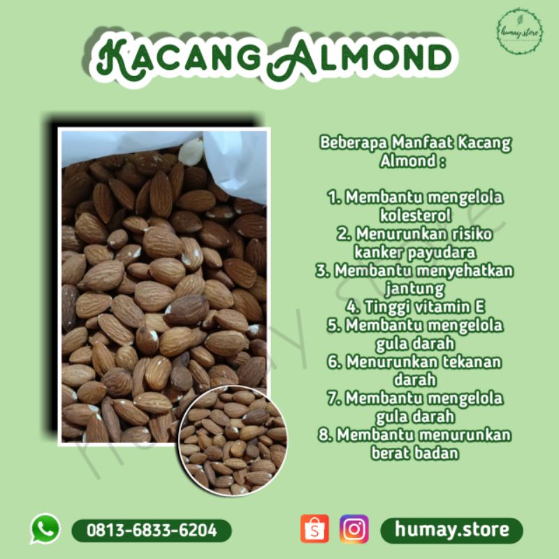 Jual ALMOND ROASTED ALMOND PANGGANG KACANG ALMOND Shopee Indonesia