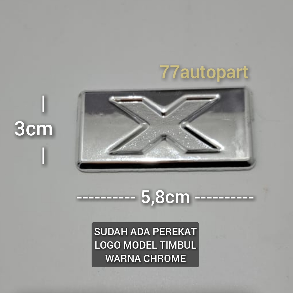 Jual Emblem Logo Mobil Tulisan X Untuk Daihatsu New Xenia Terios Agya