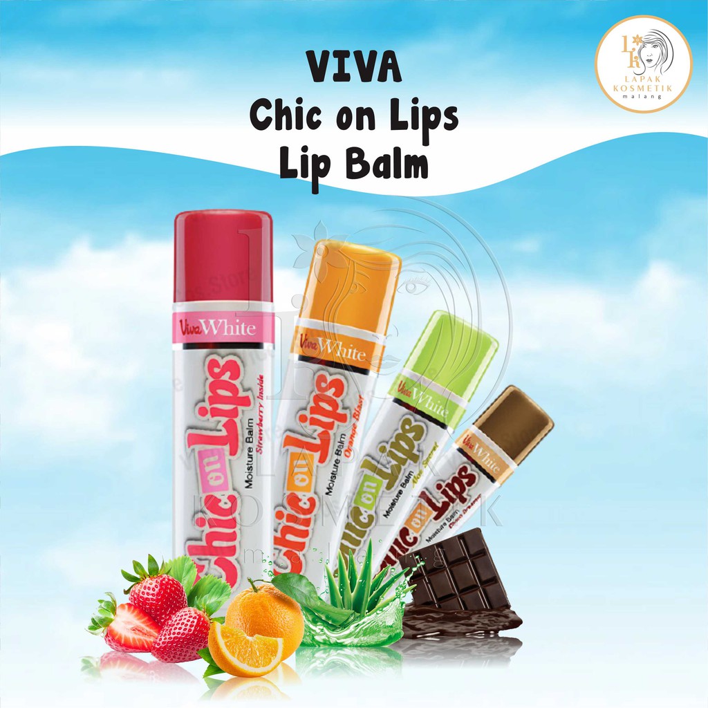 Jual Viva Chic On Lips Lip Balm Pelembab Bibir Moisture Jojoba Oil UV