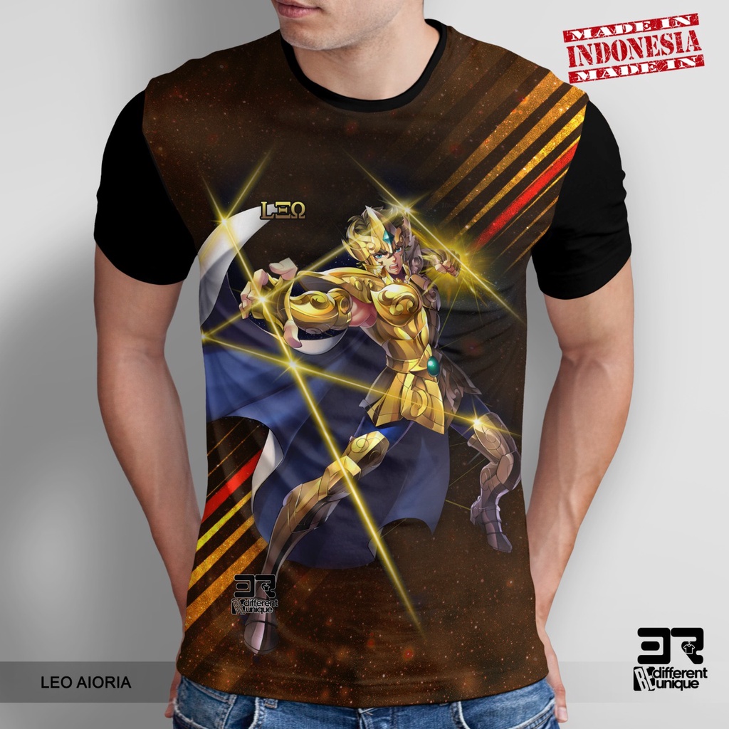 Jual Kaos Pria Kaos Print Distro R Anime Saint Seiya Leo Aioria