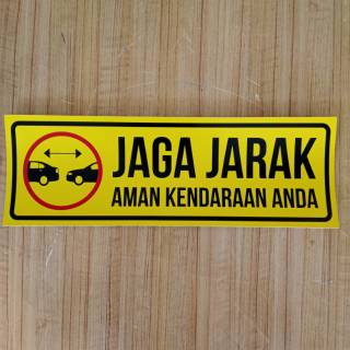 Jual Stiker K Rambu Safety Jaga Jarak Aman Kendaraan Anda Uk