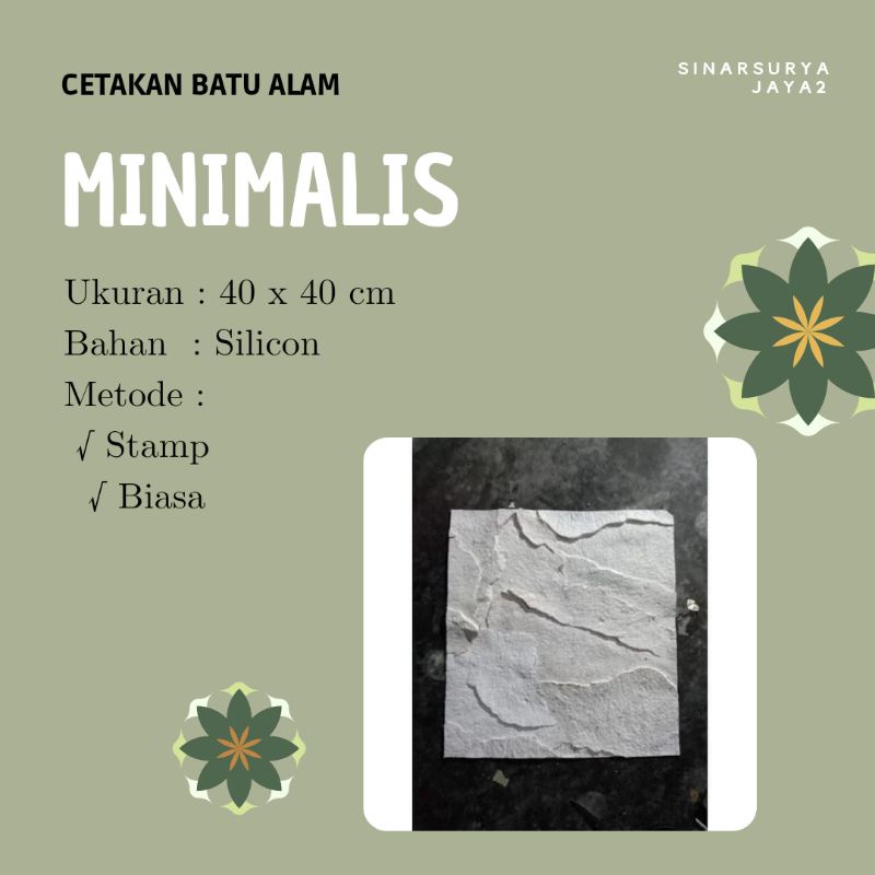 Jual Cetakan Batu Alam Minimalis Silicon 3D Wall Panel Dinding