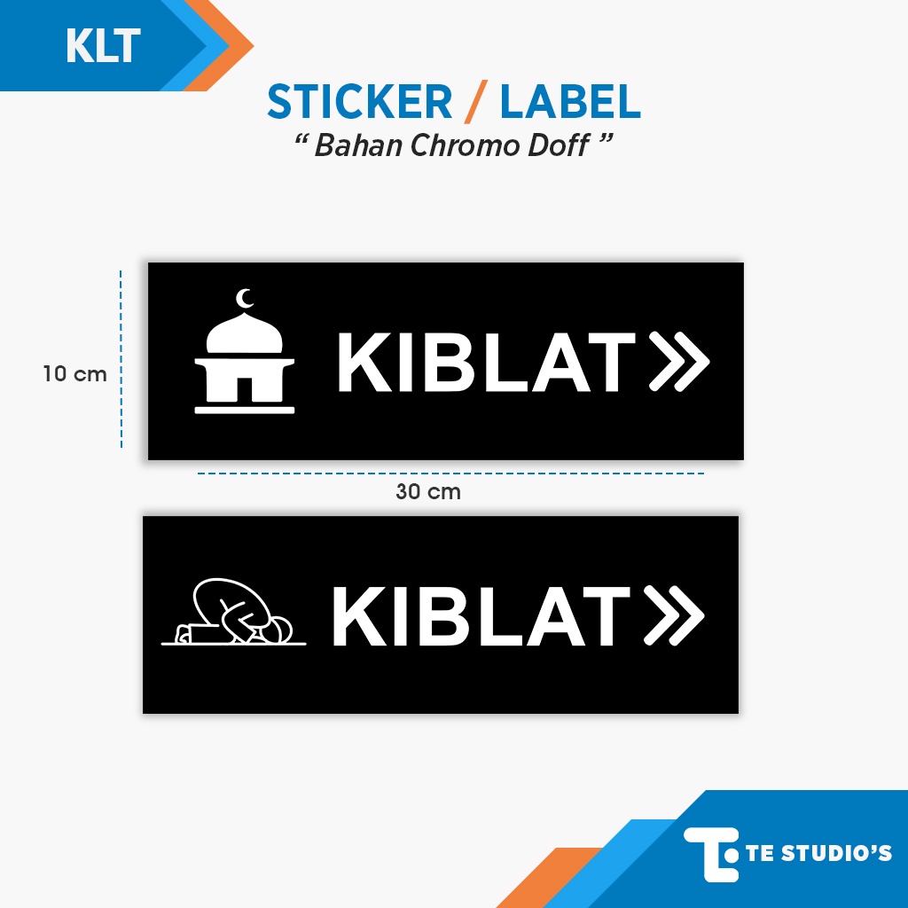 Jual Stiker Arah Kiblat Rambu Tanda Sign Label Sticker Petunjuk Sholat