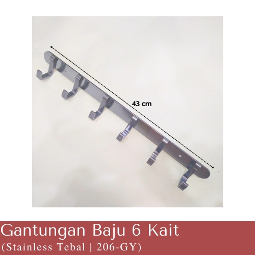 Jual Kapstok Gantungan Baju Kait Stainless Subron Hanger Baju