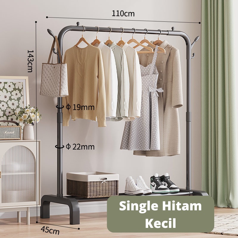 Jual Dejavu Rak Baju Gantungan Stand Hanger Besi Rak Pakaian Gantung