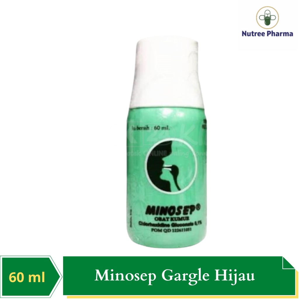 Jual Minosep Gargle Hijau 60ml Obat Kumur Shopee Indonesia