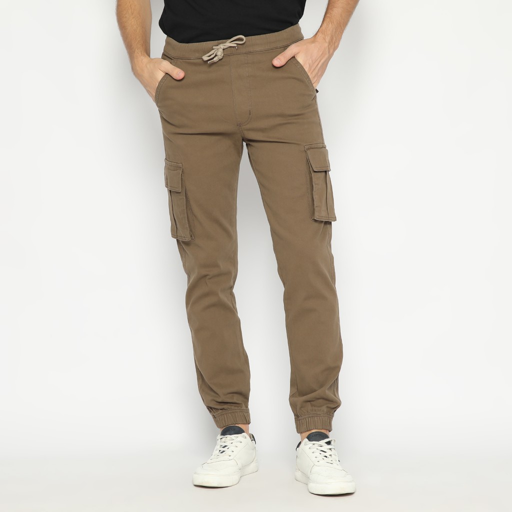 Jual Fichino Jogger Cargo Pants Tabby Brown Seattle Series Shopee