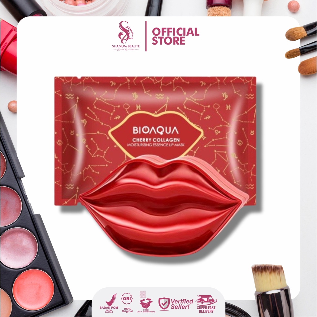 Jual BIOAQUA Cherry Collagen Moisturizing Essence Lip Mask Masker