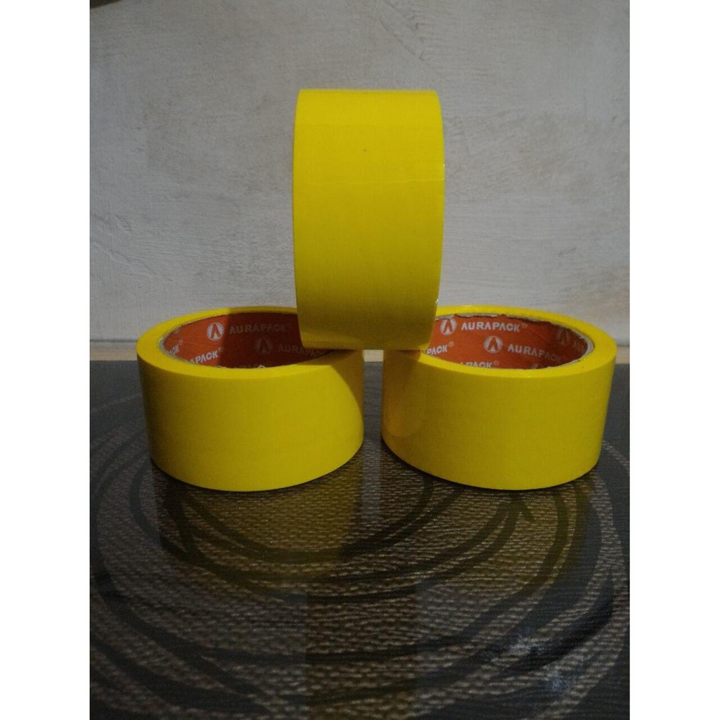 Jual Lakban Solatip Isolasi Warna Kuning Opp Tape Mm X Meter