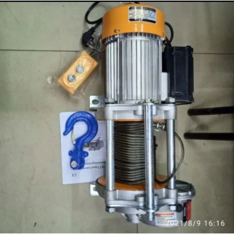 Jual Katrol Listrik Electric Winch Hoist 1200kg X 12 220volt Meter